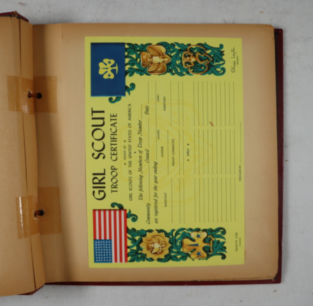 Girl Scot Troop Certificate